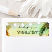 ストリングライツパームズビーチサンセットリターンズ結婚ーズ ラベル (インサイチュ)