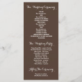 ストリングライツパームズビーチサンセット結婚式 プログラム (裏面)