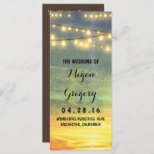 ストリングライツパームズビーチサンセット結婚式 プログラム (正面/裏面)