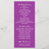 ストリングライツパームズビーチパープル結婚式 プログラム (裏面)