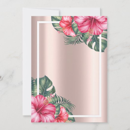 ストリングライツヒブスカスバラ金ゴールドキンセアニラ 招待状 (裏面)