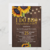 ストリングライツヒマワリ婚約i do bbq 招待状 (正面)