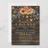 ストリングライツヒマワリI DO BBQリハーサルディナー 招待状 (正面)