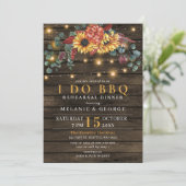 ストリングライツヒマワリI DO BBQリハーサルディナー 招待状 (スタンド正面)