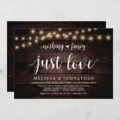 ストリングライツファーム結婚のエロペメントディナーパーティー 招待状 (正面/裏面)