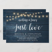 ストリングライツファーム結婚のエロペメントディナーパーティー 招待状 (正面/裏面)