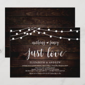 ストリングライツファーム、木結婚、の駆け落ちパーティー 招待状 (正面/裏面)