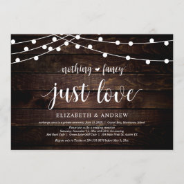 ストリングライツファーム、木結婚、の駆け落ちパーティー 招待状