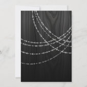 ストリングライツブラックウッド素朴婚約パーティ 招待状 (裏面)