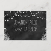 ストリングライツブラックチャックボード披露宴カード エンクロージャーカード (裏面)