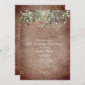 ストリングライツブリック植物園90th誕生日パーティー 招待状 (正面/裏面)