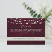 ストリングライツブルグンディ結婚の詳細 エンクロージャーカード (スタンド正面)