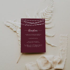 ストリングライツブルゴーニュ結婚式レセプション エンクロージャーカード