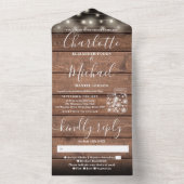 ストリングライツメイスンジャース素朴バーンウッド結婚ズ オールインワン招待状 (内側)