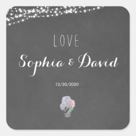 ストリングライツメイスンジャール結婚カルカボード スクエアシール