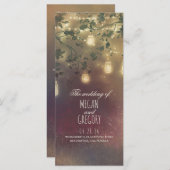 ストリングライツメイスンジャー素朴結婚式 プログラム (正面/裏面)