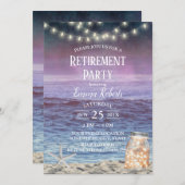 ストリングライツメイソンジャスターフィッシュビーチ退職 招待状 (正面/裏面)