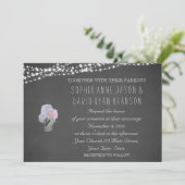 ストリングライツメイソンジャールシャルボードウェディング招待 招待状 (スタンド正面)