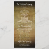 ストリングライツメイソンジャール素朴な結婚式プログラム プログラム (裏面)