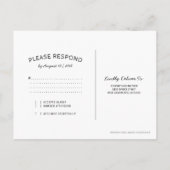 ストリングライツヴィン素朴ヤードサンフラワーRSVP インビテーションポストカード (裏面)