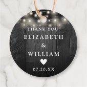 ストリングライツ素朴ブラックウッドバ結婚ーン フェイバータグ (裏面)