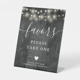 ストリングライツ素朴ブラックバーンウッドの好意 台座サイン