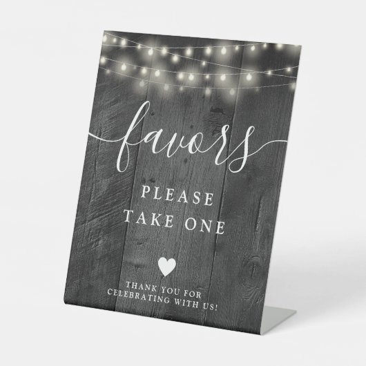 ストリングライツ素朴ブラックバーンウッドの好意 台座サイン (正面)