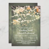 ストリングライトかわいいファンシー結婚式招待状 招待状 (正面/裏面)