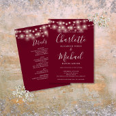 ストリングライトが一つのにシンプル燃え結婚上がる 招待状