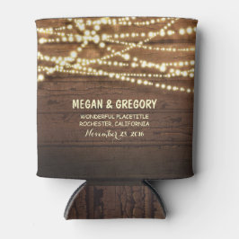 ストリングライトとバーンウッド素朴 缶クーラー