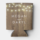 ストリングライトとバーンウッド結婚ズ 缶クーラー (正面)