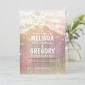 ストリングライトとバ素朴ンウッド結婚ズ 招待状 (スタンド正面)