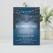 ストリングライトとモダンなツリーの宿泊カード エンクロージャーカード (スタンド正面)