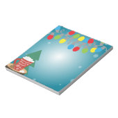 ストリングライトとレッドマグコージーウィンタークリスマス ノートパッド (回転)