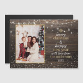 ストリングライトと雪片|ウッディングホリデーフォト (正面/裏面)