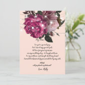 ストリングライトのバーガンディが私の花嫁のメイドになる 招待状 (スタンド正面)