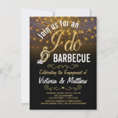 ストリングライトのバーベキュー 承諾の招待状 招待状 (正面)