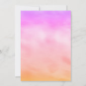 ストリングライトのヤシの木のサンライズウェディング招待状 招待状 (裏面)