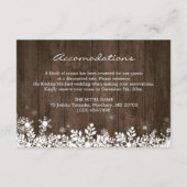 ストリングライトの冬の結婚式の披露宴の詳細 エンクロージャーカード (裏面)