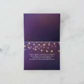 ストリングライトの夕べのウェディング　サンキュー サンキューカード (内部)