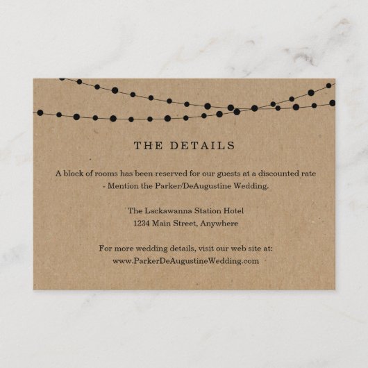 ストリングライトの詳細情報 封筒カード エンクロージャーカード (正面)