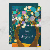 ストリングライトの誕生日パーティーへの招待 招待状 (正面/裏面)