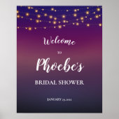 ストリングライトイン夕べスカイブライダルシャワーへようこそ ポスター (正面)