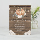 ストリングライトウッドスイートホーム引っ越し祝いパーティーパーティー 招待状 (スタンド正面)