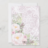 ストリングライトウッドフローラとレーススウィート16パーティー 招待状 (裏面)