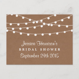 ストリングライトオンクラフト素朴ブライダルシャワーレシピ ポストカード