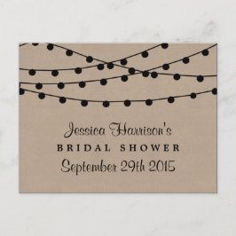 ストリングライトオンクラフト素朴ブライダルシャワーレシピ ポストカード