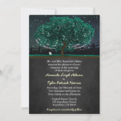 ストリングライトオークの木の結婚式招待状 招待状 (正面)