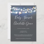 ストリングライトカラフルベビーシャワーユニセックス(S) 招待状 (正面)