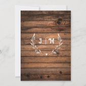 ストリングライトキャンドル&レースのエンチャント結婚リング 招待状 (裏面)